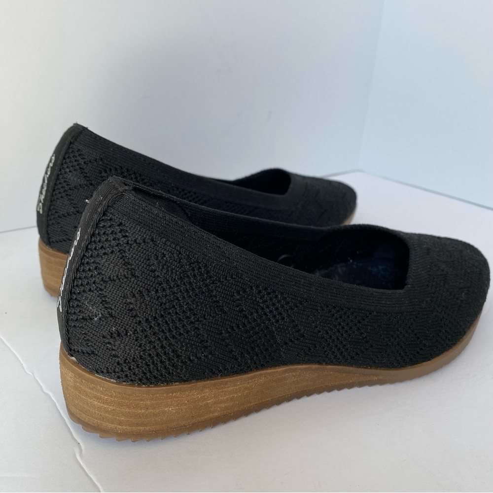 Skechers Cleo Crochet Black Wedge Flats “With Grace” - Sz 7.5 - Picture 5 of 11
